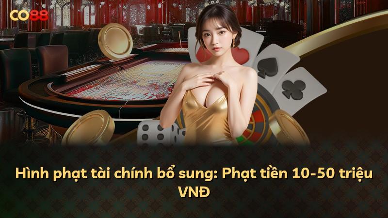 Hình phạt tài chính bổ sung: Phạt tiền 10-50 triệu VNĐ
